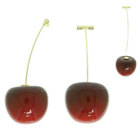 BAR CHAIN THREADER CHERRY EARRINGS